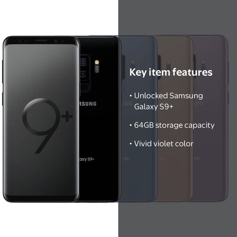 Samsung Galaxy S9+ 64GB Violet, Unlocked Smartphone - Walmart.com