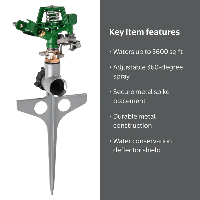 Expert Gardener Pulsating Spike Lawn Sprinkler, 5600 sq ft