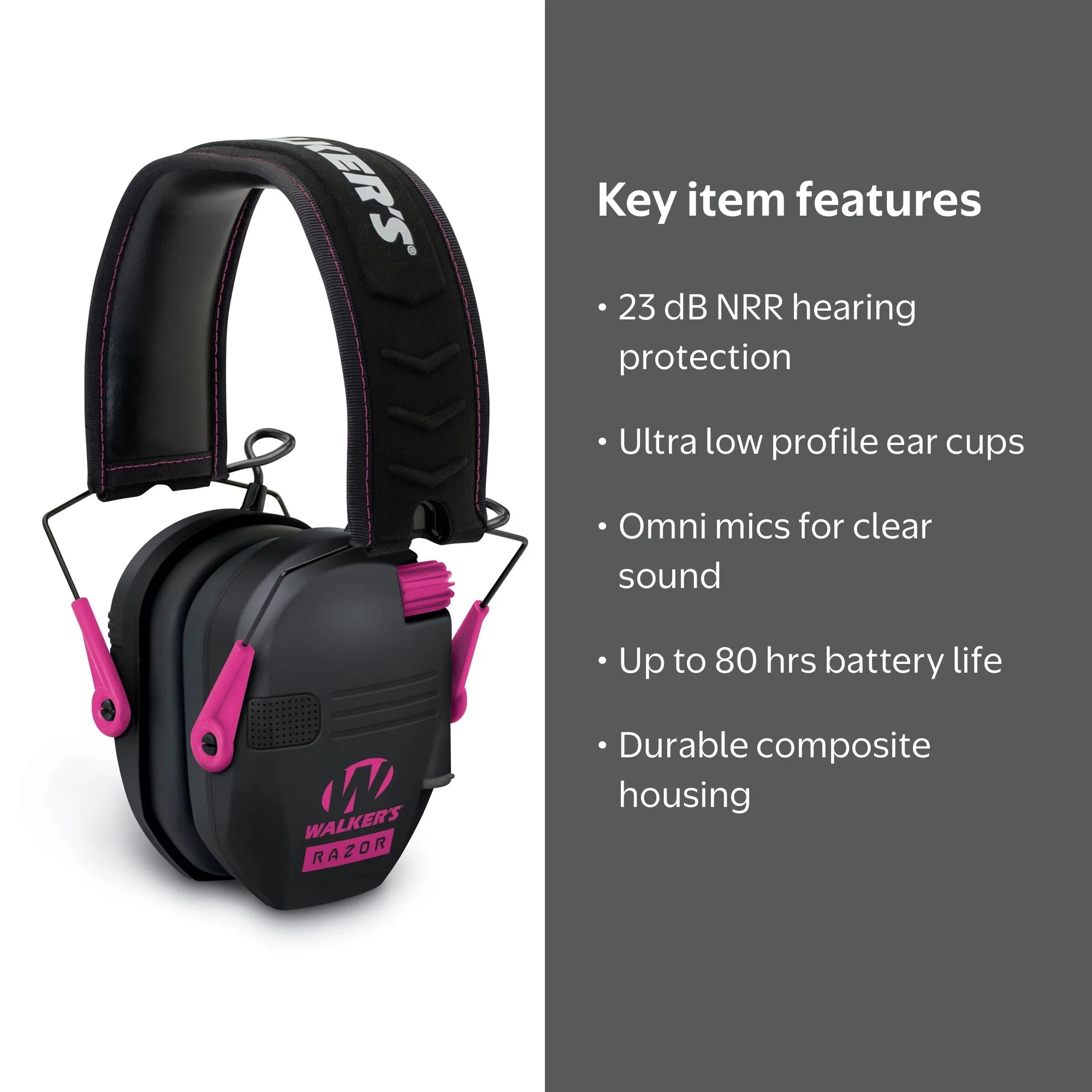 Walker‚Äôs Razor Slim Ultra Low Profile Electronic Earmuffs