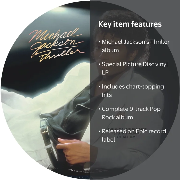 Michael Jackson Thriller ピクチャーディスク Michael Jackson - Thriller LP Picture Disc, Pop Rock Vinyl