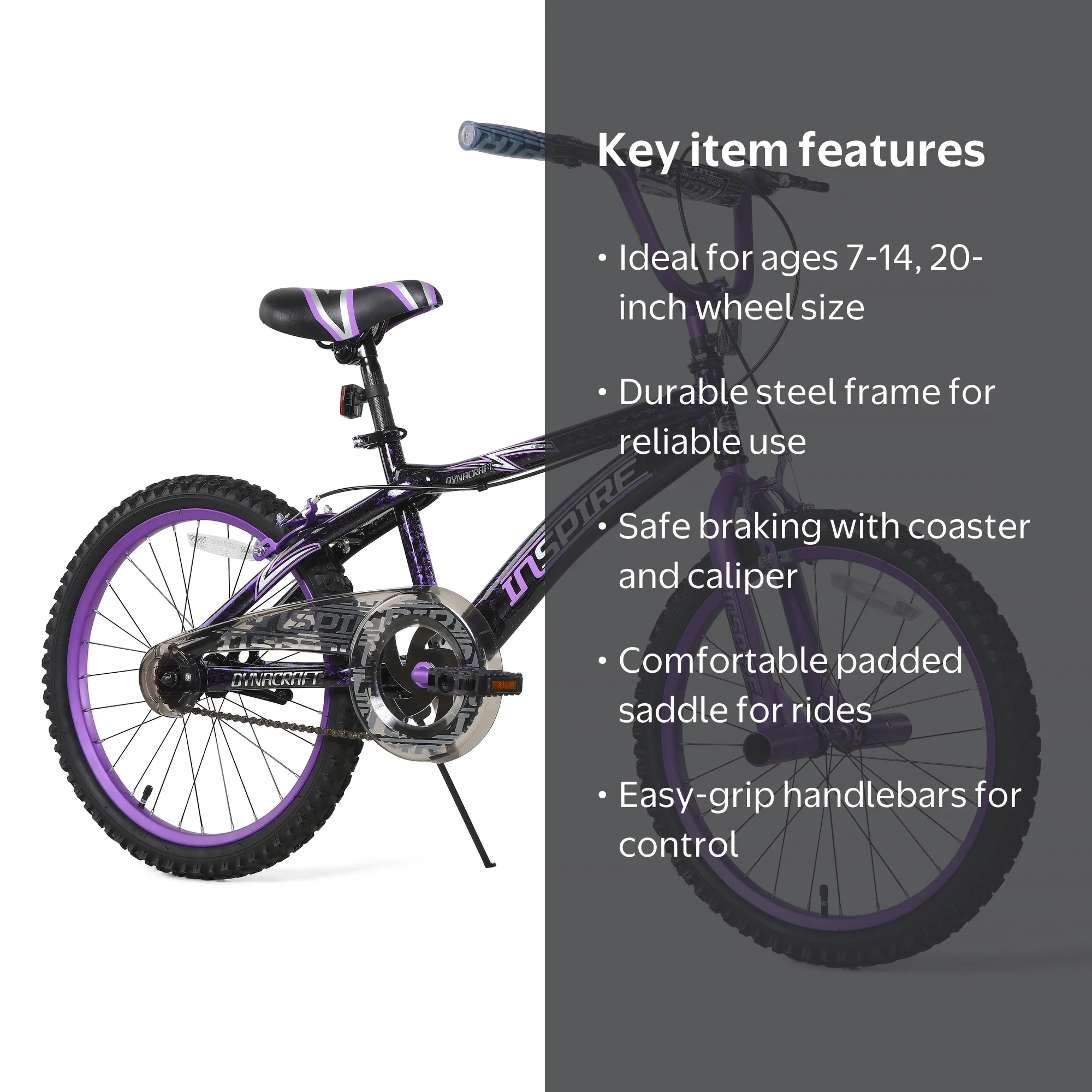 Dynacraft Inspire Kids 20-inch BMX Bike, Girls, Age 7-14 Years