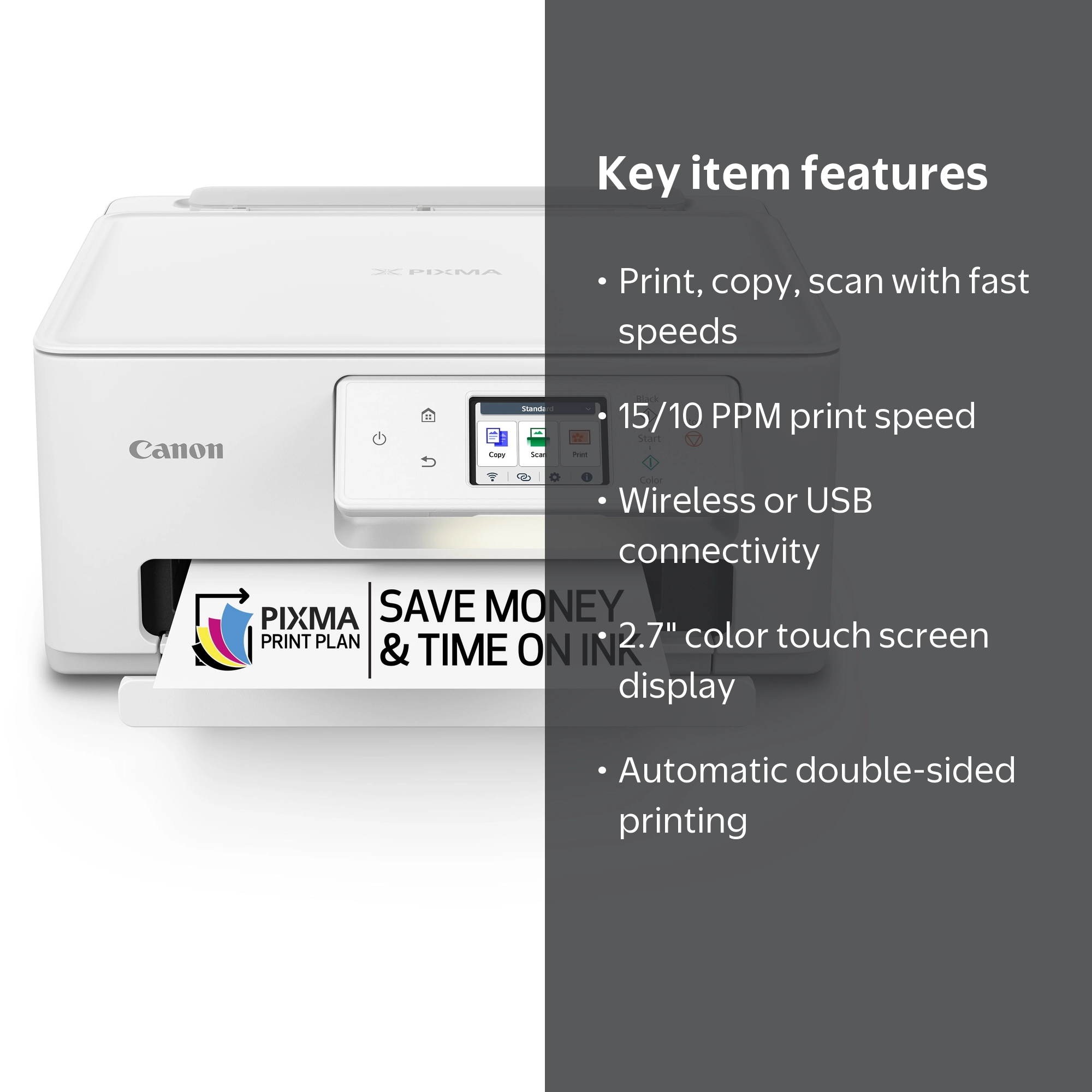 Canon PIXMA TS7720 Wireless Copy Print Scan Inkjet Printer, 13.8