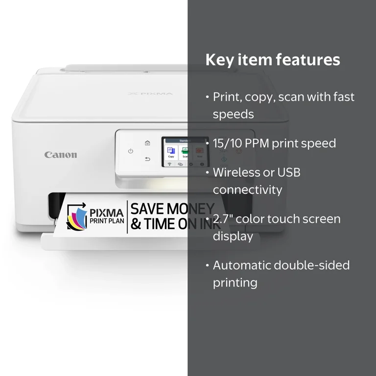 Canon PIXMA TS7720 Wireless Copy Print Scan Inkjet Printer, 13.8