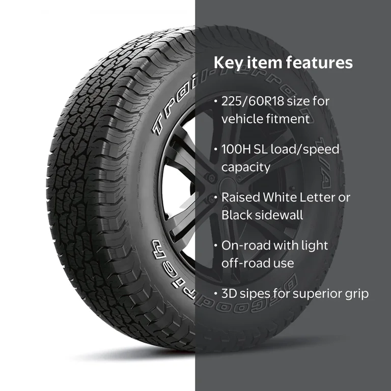 BFGoodrich, Passenger Tire, 225/60R18 100H, All Terrain