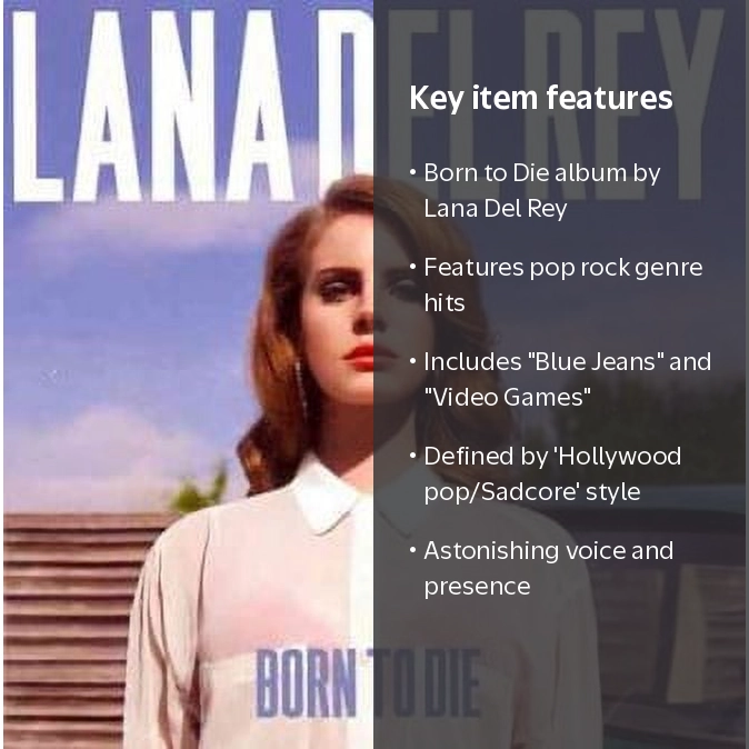 Lana Del Rey Album - Born to Die: Performance & Music CD by