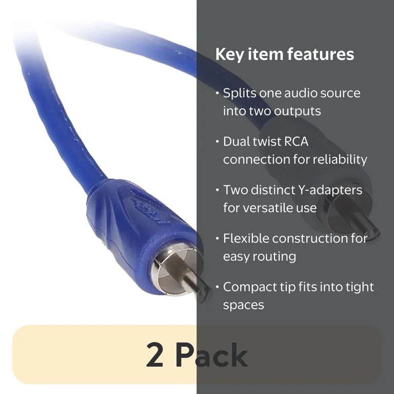 2 pack) Metra WM-RCAY Dual Twist RCA Y-Adapter Set New - Walmart.com