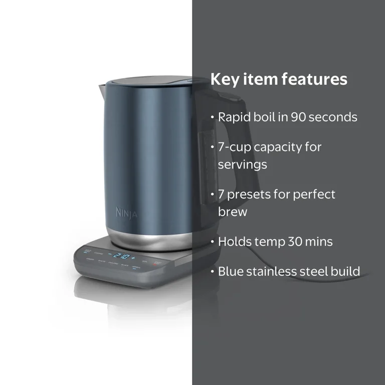 Ninja Precision Temperature Electric Kettle with 7 Presets and