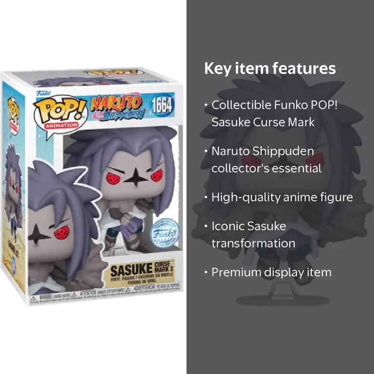 Funko POP! Naruto Shippuden Sasuke Curse Mark 2 - Walmart.com