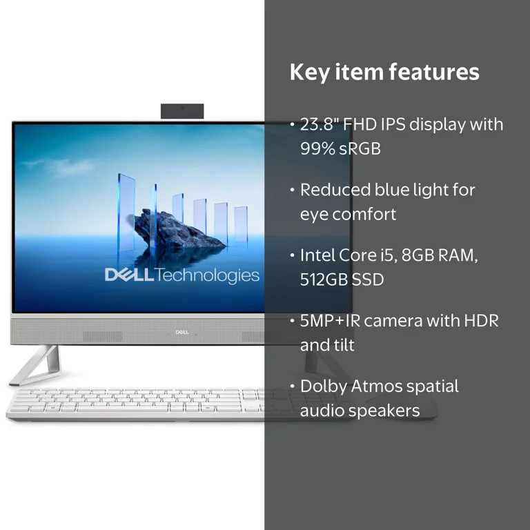 Dell 24 All-in-One Desktop EC24250 23.8 inch FHD Display Intel