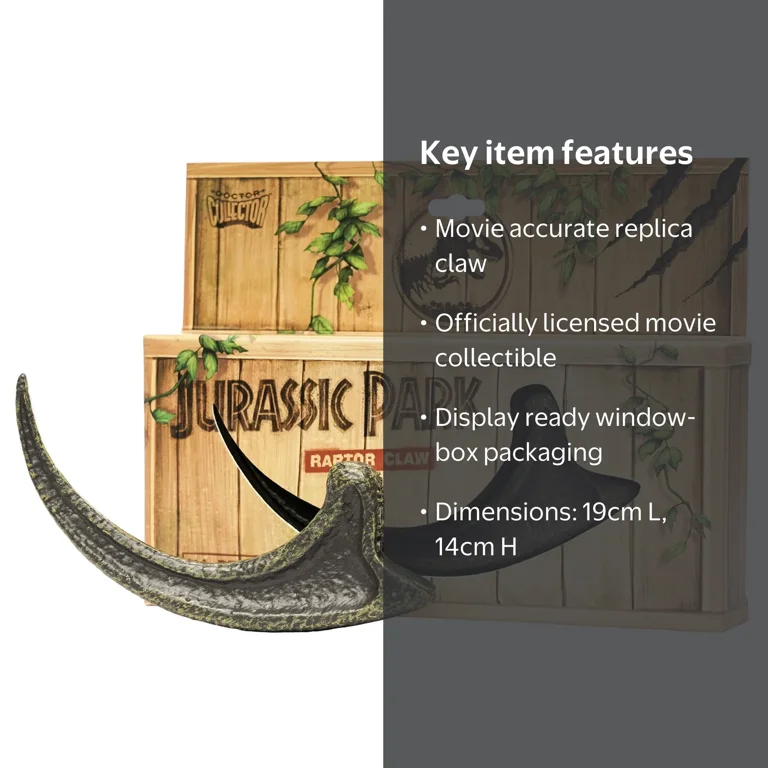 その他 Jurassic Park Raptor Claw 1:1 Replica Doctor Collector Collectable Jurassic Park Black Raptor Claw 1:1