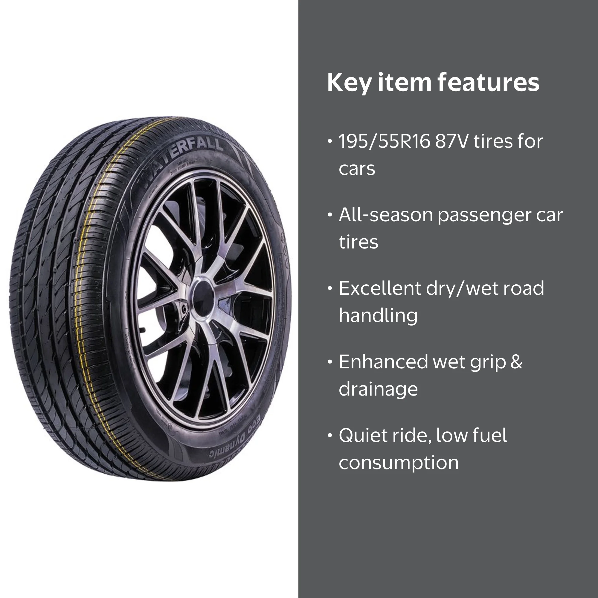 Waterfall All-Season Eco Dynamic 195/55R16 87V Passenger Tire for