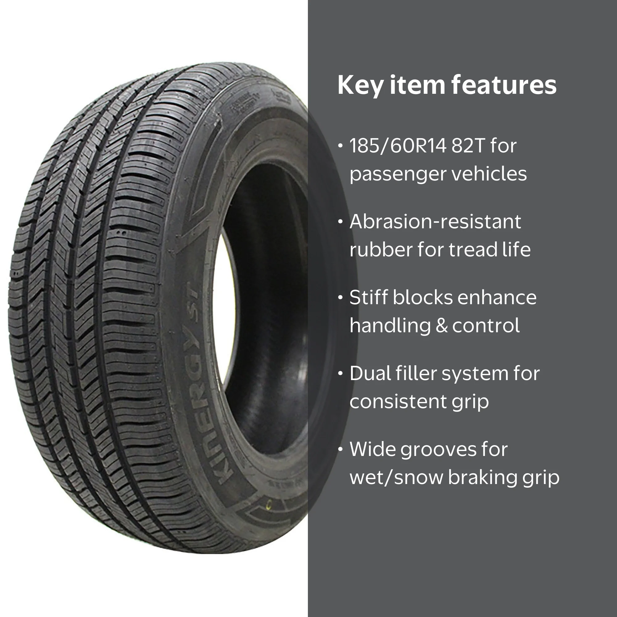 Hankook, Passenger Tire, 185/60R14 82T, All Season, Traction