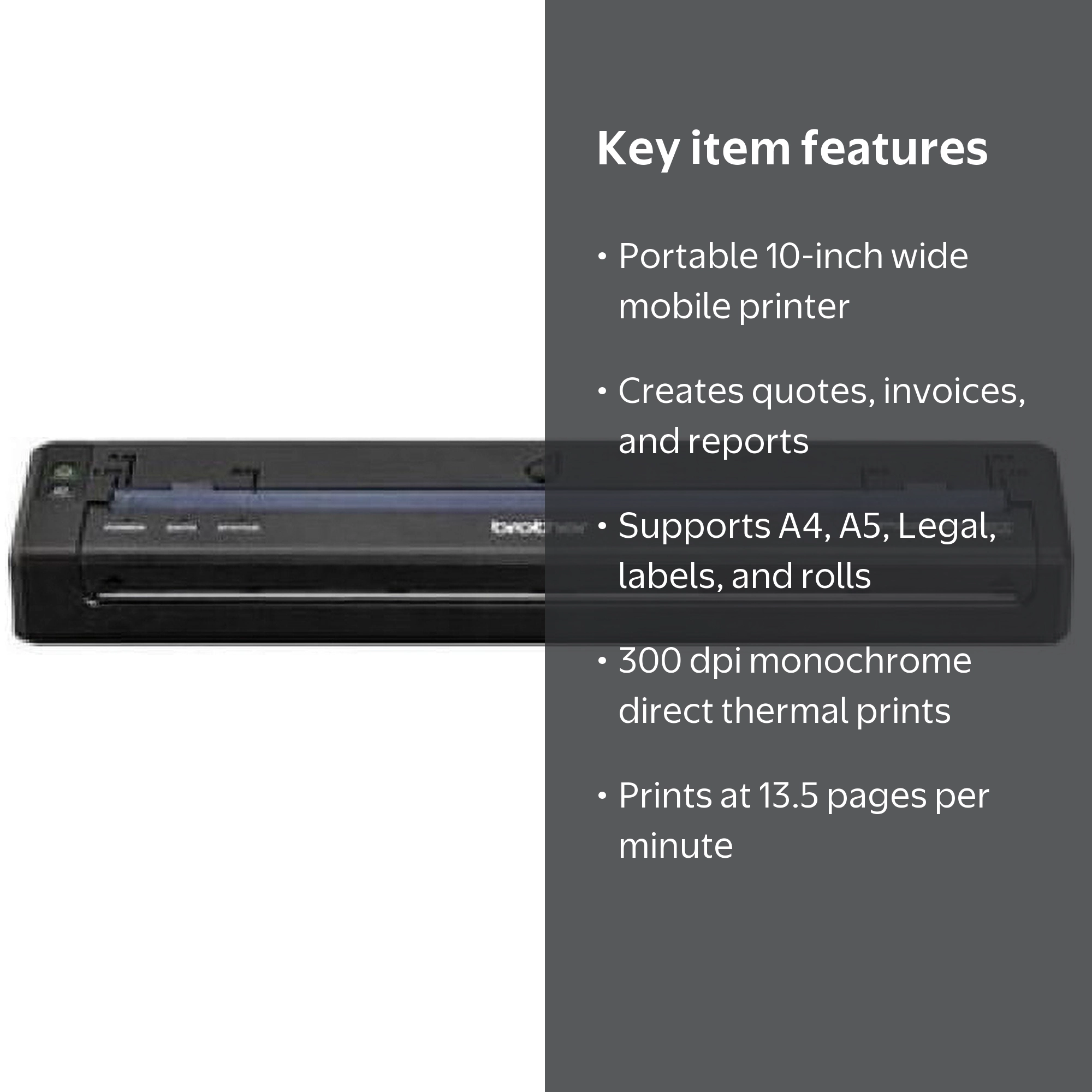 Brother PocketJet PJ-883 Mobile Thermal Printer, 300 dpi