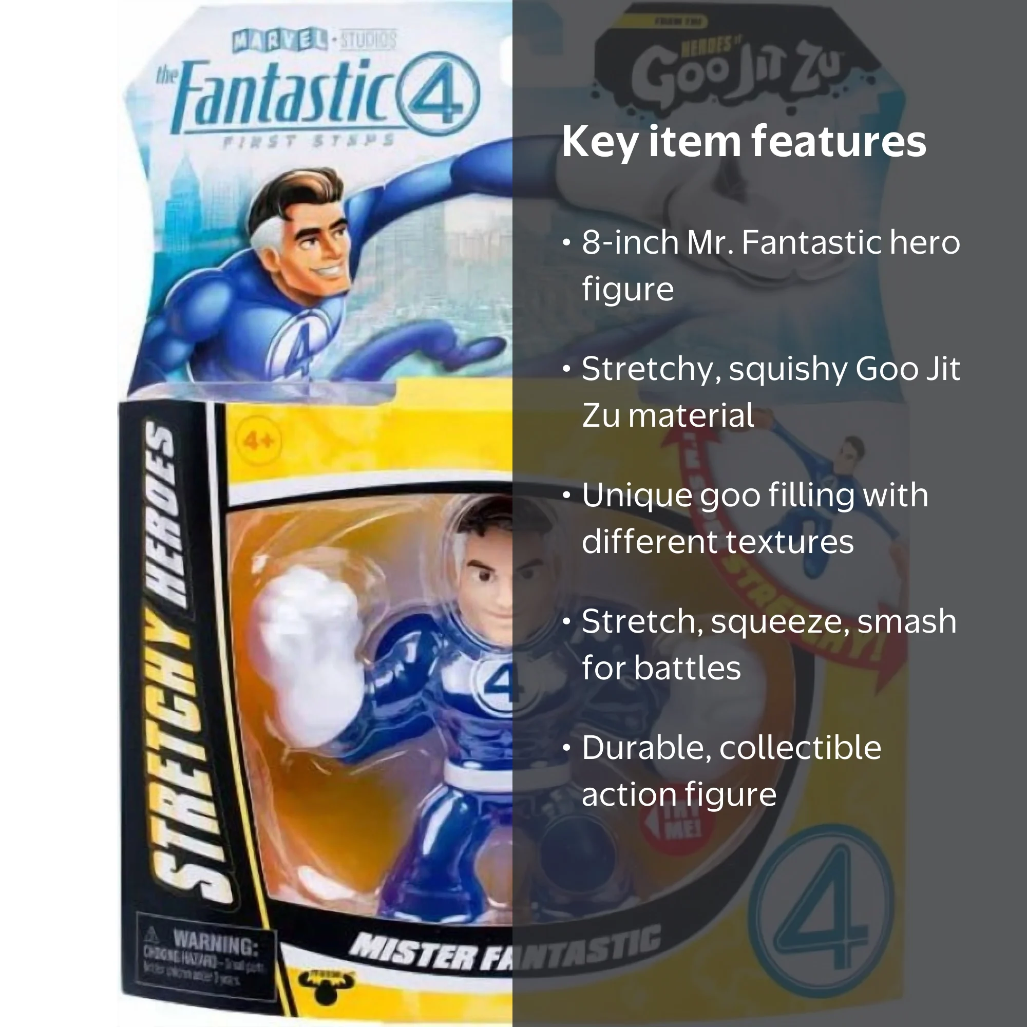 Heroes of Goo Jit Zu Fantastic Four Mr. Fantastic Action Figure