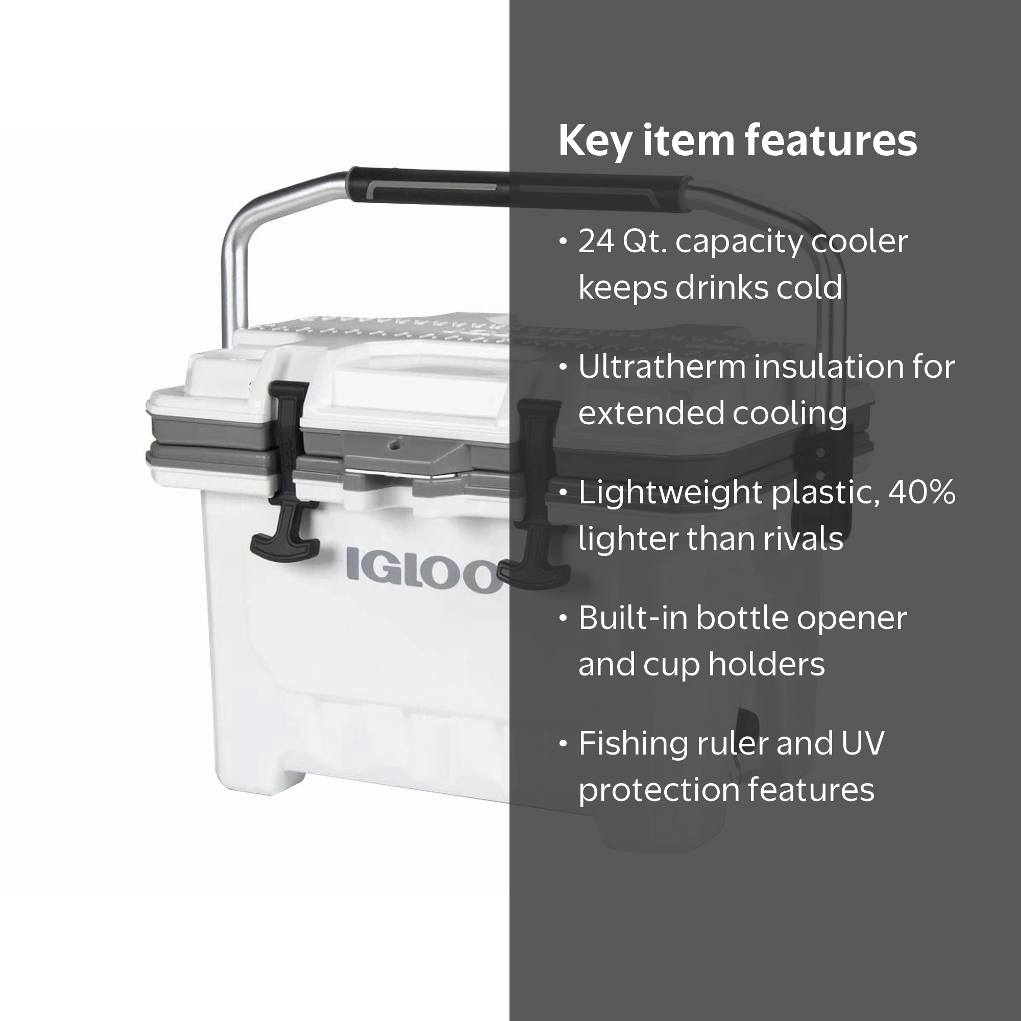IGLOO IMX 24 QT Lightweight Heavy-Duty Hard Cooler with Ultratherm