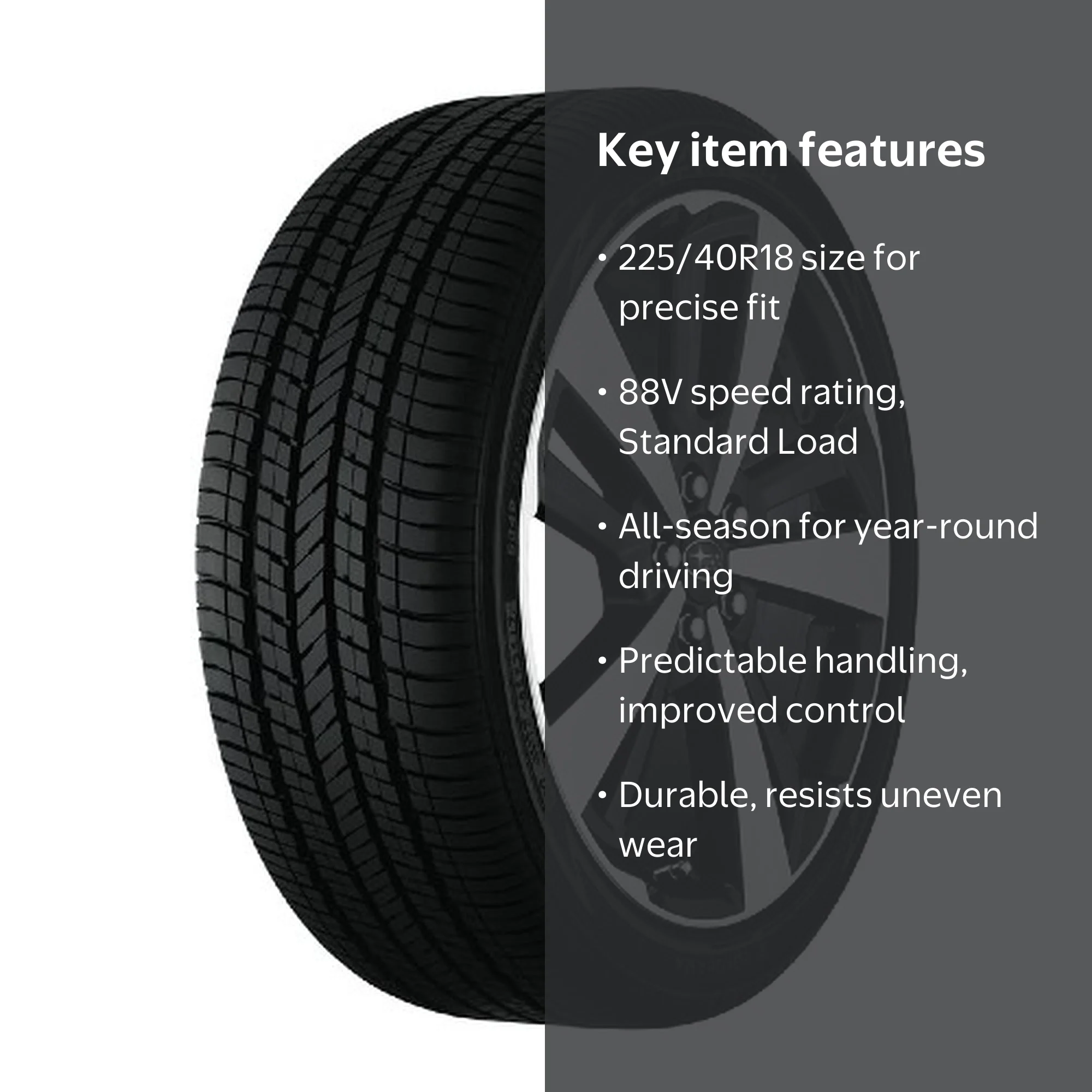 Yokohama AVID S34P All-Season Passenger Tire, P225/40R18 88V