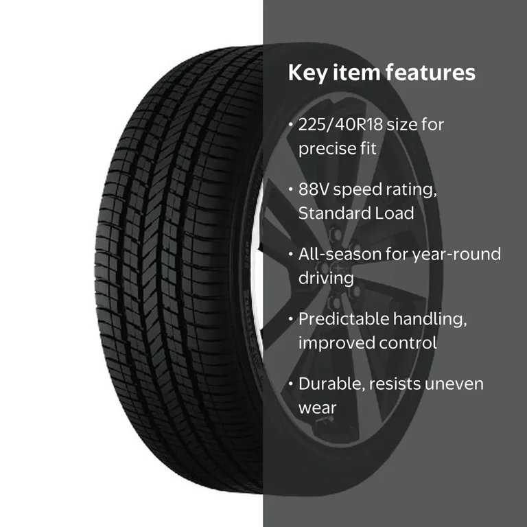 Yokohama AVID S34P All-Season Passenger Tire, P225/40R18 88V