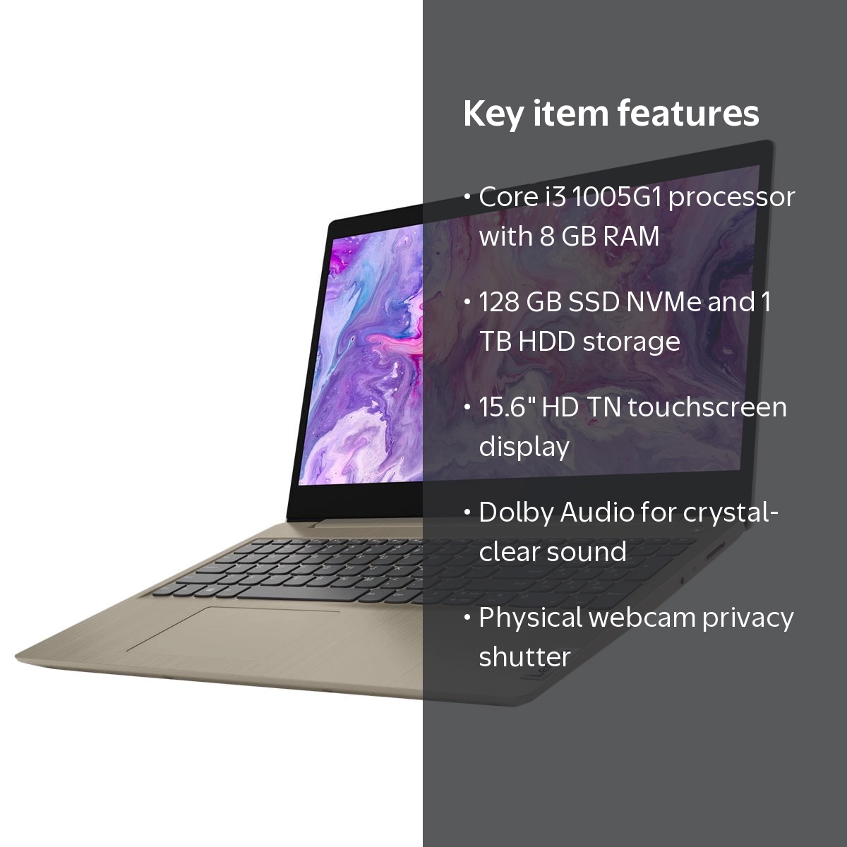 Lenovo, IdeaPad 3 15IIL05, 81WE, Brown, 15.6