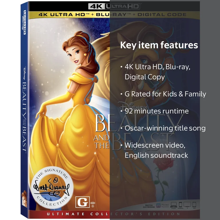 Disney Beauty and the Beast Signature 4K UHD + Blu-ray + Digital