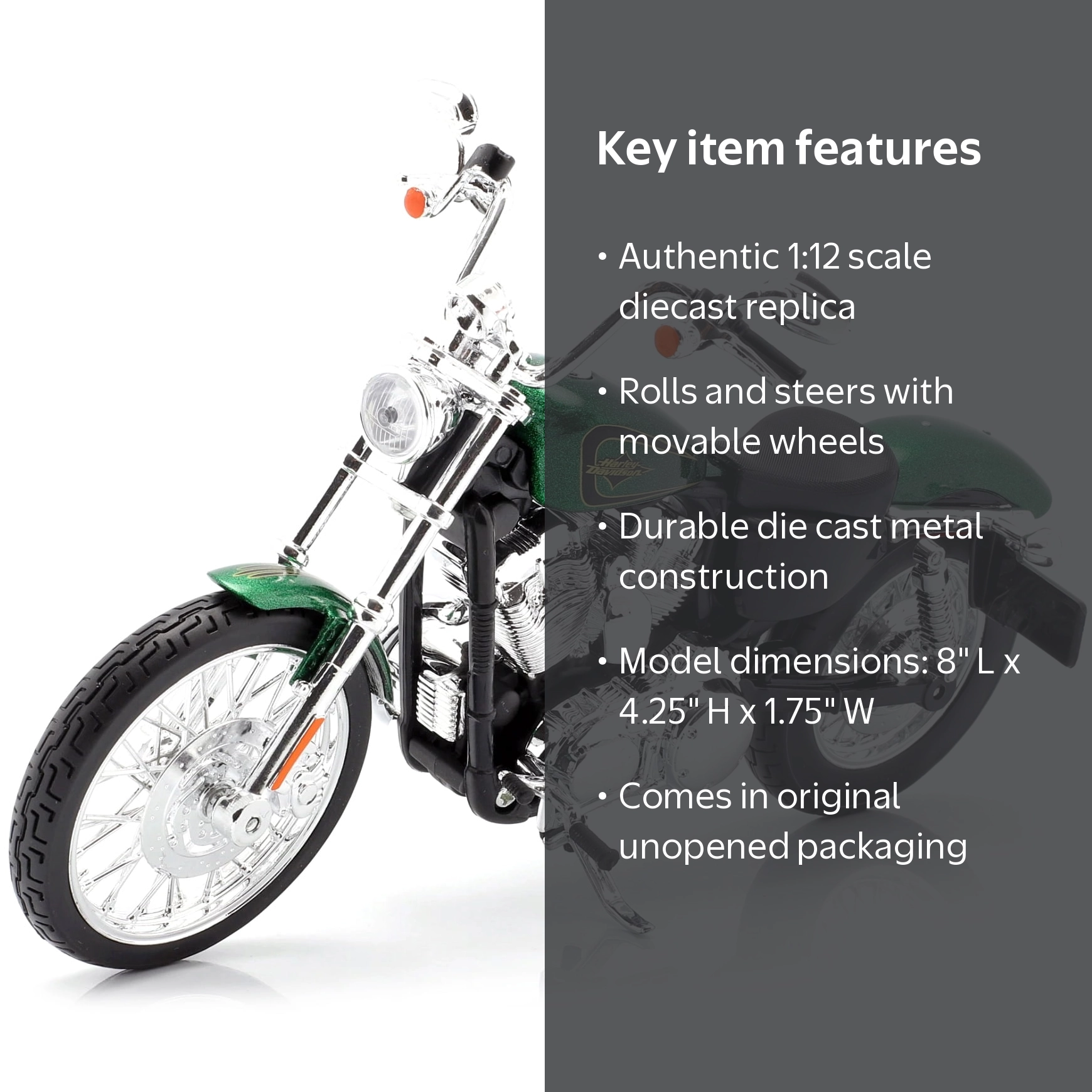 2013 Harley Davidson XL 1200V Seventy Two Green Motorcycle Model 1