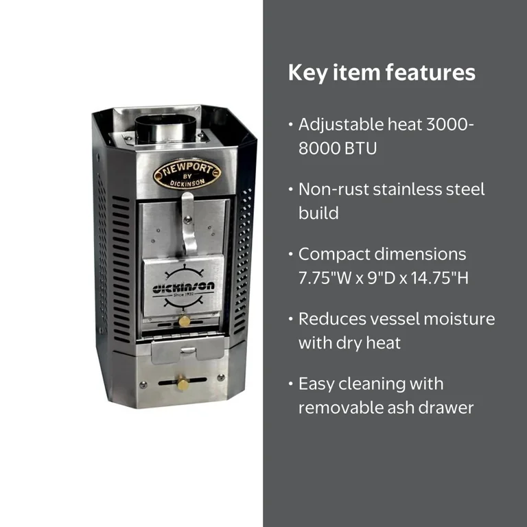 NOL HEAT グレー 電気ヒーター Dickinson Marine 00-NEWSF Newport Solid Fuel Heater - Walmart.com