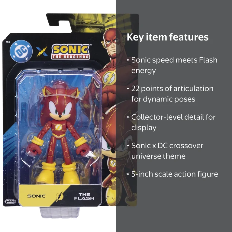 Sonic X DC Sonic As Flash 5 inch Action Figure - Walmart.com