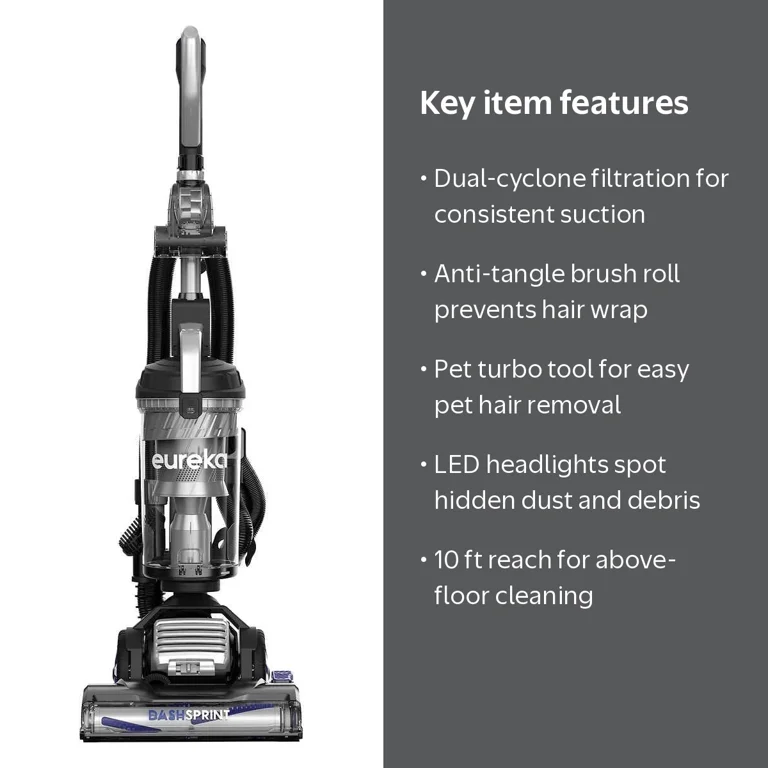 Eureka Dash Sprint Upright Vacuum, Anti-Tangle, Power Suction