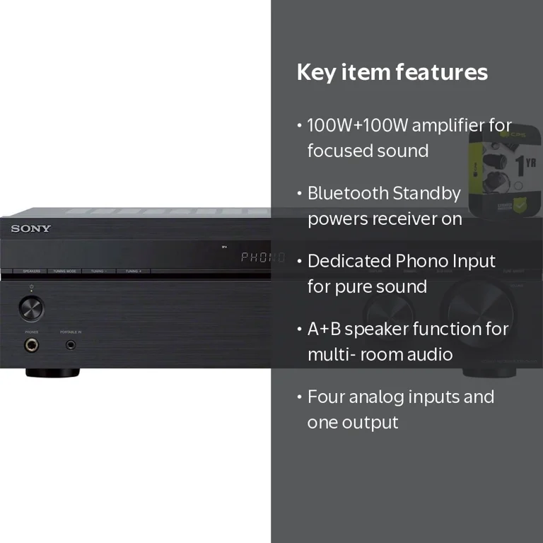 Sony STRDH190 2-Ch Stereo Receiver with Phono Inputs and Bluetooth