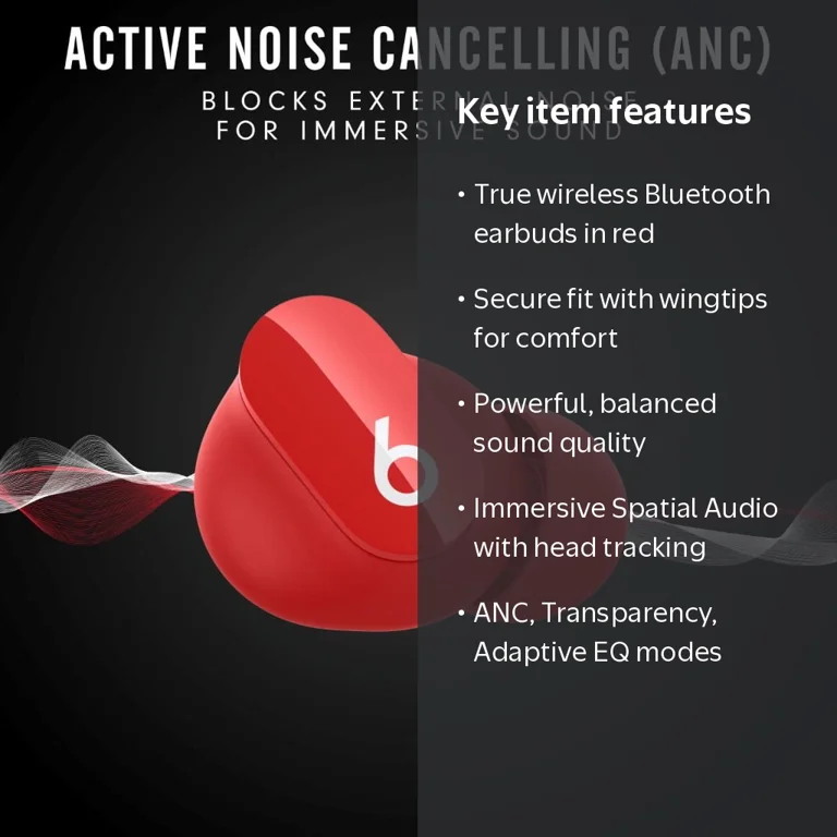 Beats by Dr. Dre, Studio Buds, True Wireless, Noise Cancelling