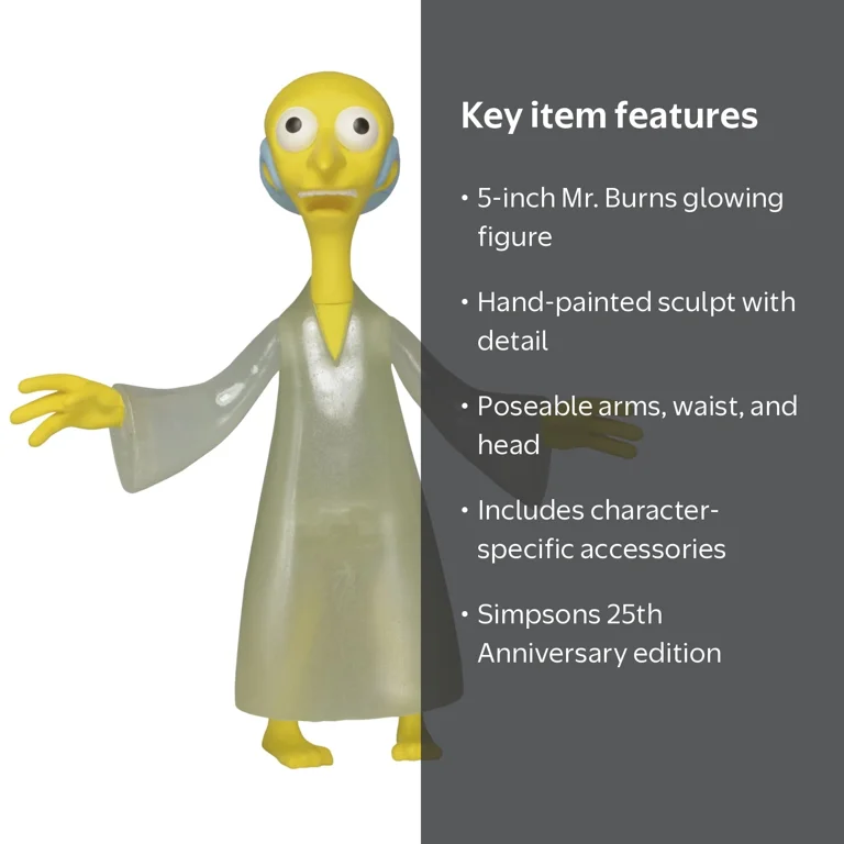 【中古】「非常に良い」NECA Simpsons 25th Anniversary Series 3 Mr. Burns (Glowing) - 5 Figure NECA - Simpsons 25th Anniversary - Series 3 - Mr. Burns (Glowing