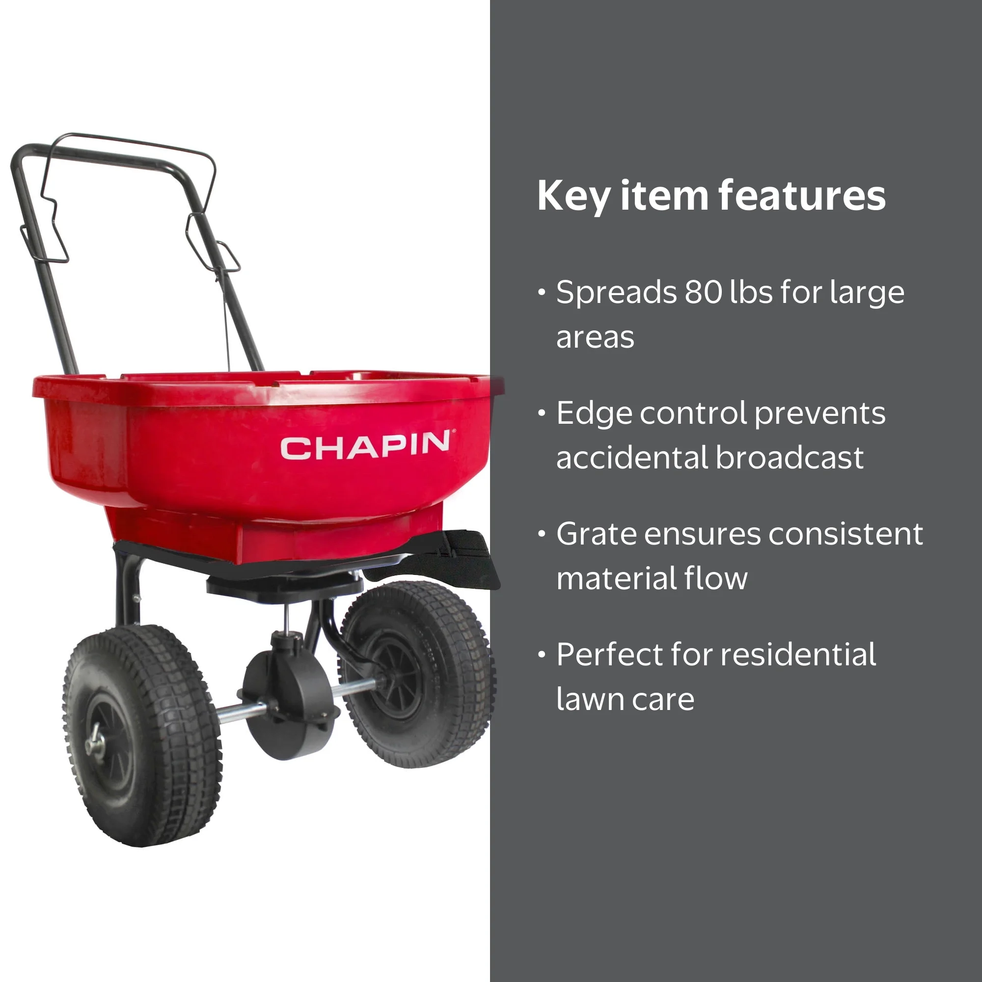 Chapin 81000A 80-Pound Residential Turf Spreader - Walmart.com