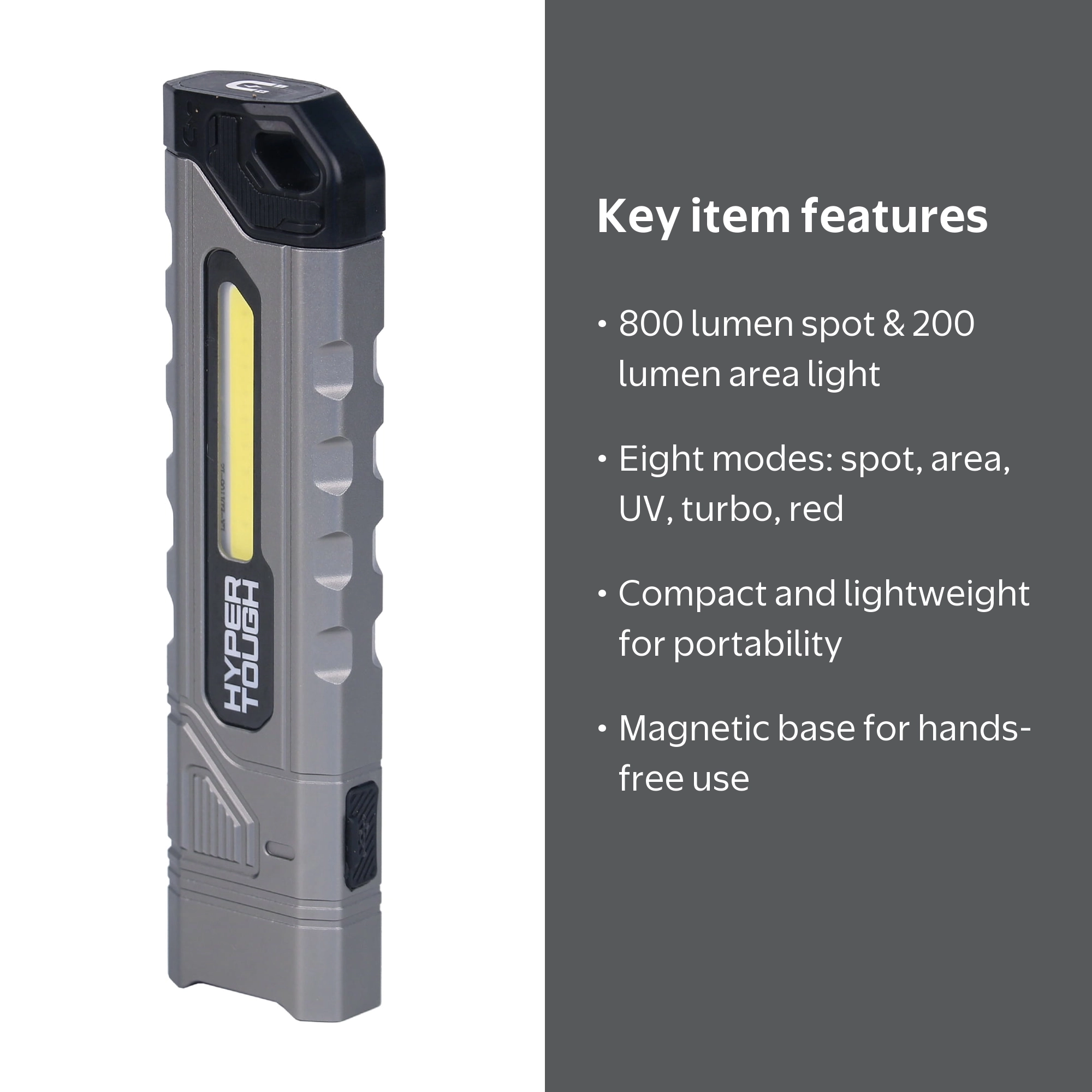 【超激安】 ②Qi35〜STEALTH（8本）+おまけ（PT&WG2本） Hyper Tough 800 Lumen Rechargeable Pocket Work Light With Magnetic