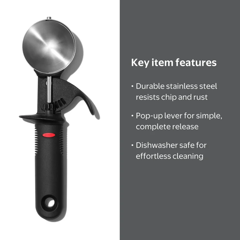 Oxo, SoftWorks Classic Swipe Stainless Steel Ice Cream Scoop