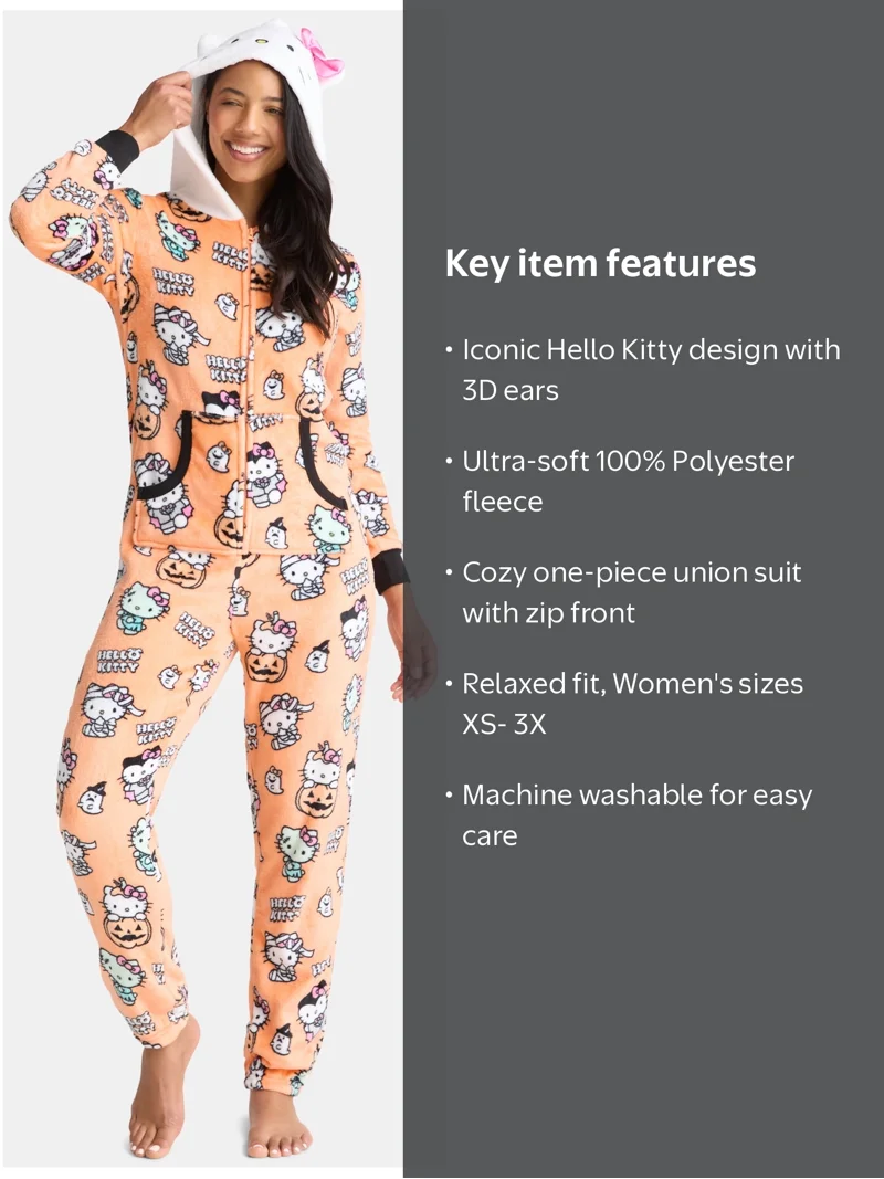 Hello Kitty Women's Graphic Union Suit, Sizes XS-3X - Walmart.com