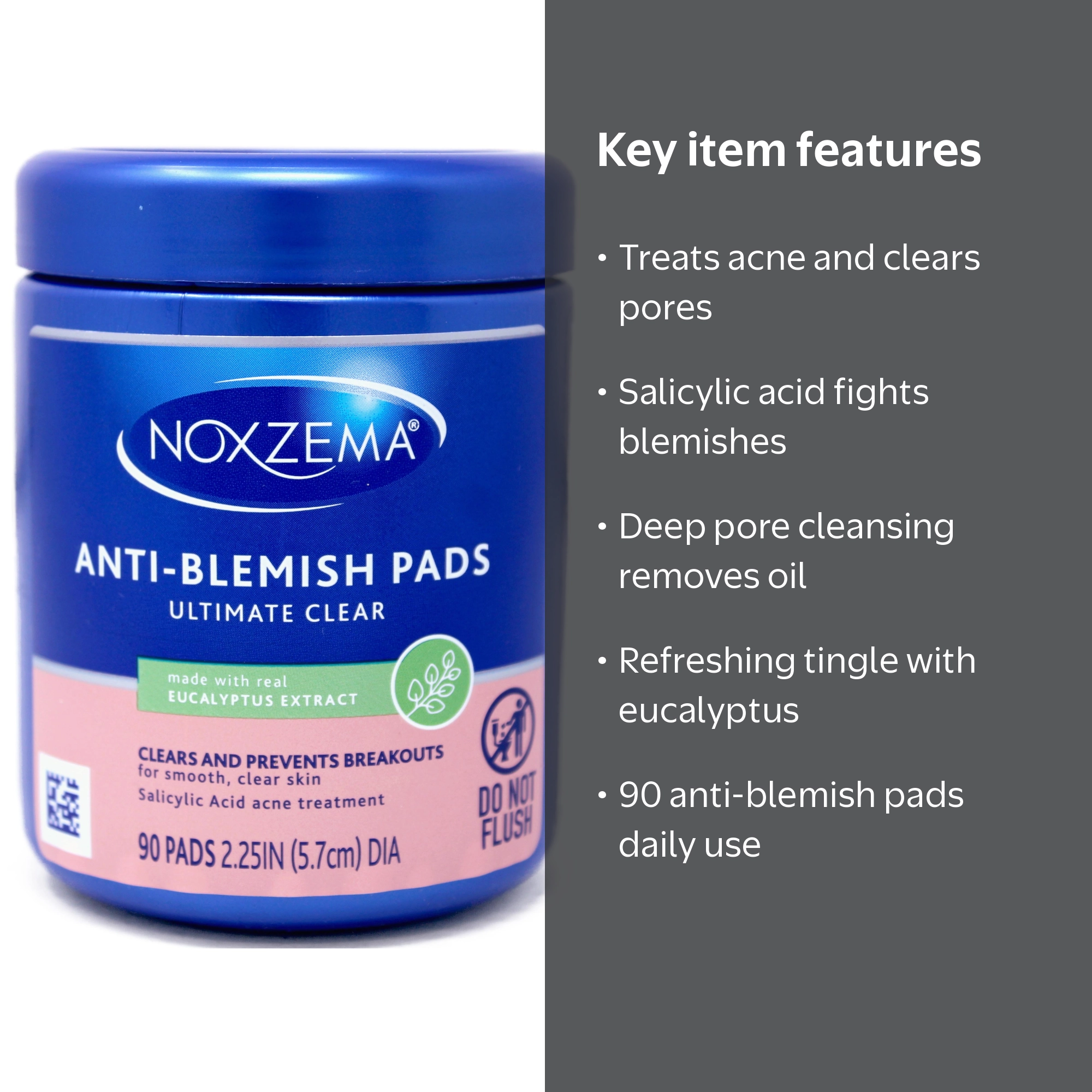 Noxzema, Ultimate Clear Anti-Blemish Pads, 90 Pads - Walmart.com