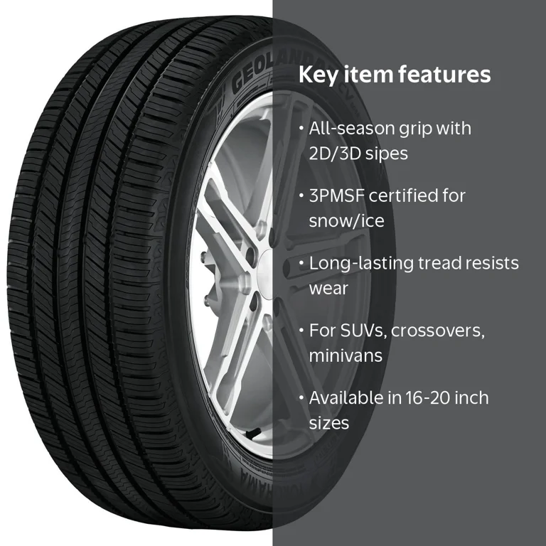 Yokohama Geolandar CV G058 245/60R18 105V BW All Season Tire