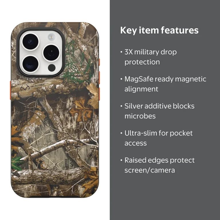 OtterBox Vue+ Series MagSafe Case for iPhone 15 Pro, RealTree