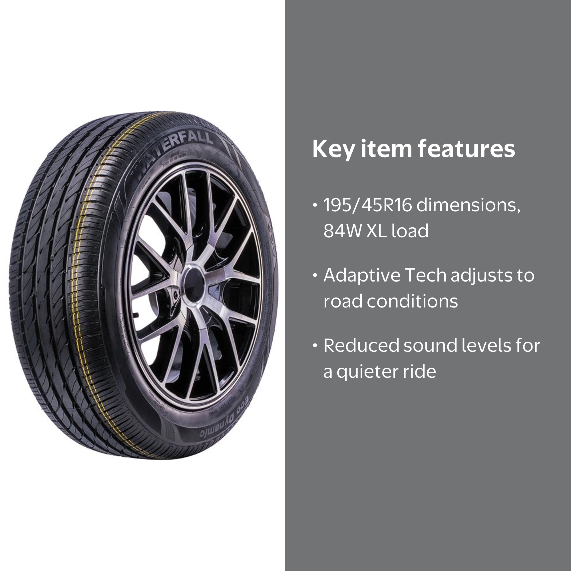 Waterfall Eco Dynamic 195/45R16 84 W All-Season Tire, Low Fuel
