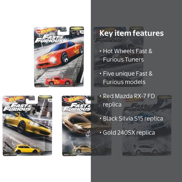 ミニカー Hotwheels FAST&FURIOUS FAST TUNERS Hot Wheels Fast & Furious Fast Tuners Premium Set - Walmart.com