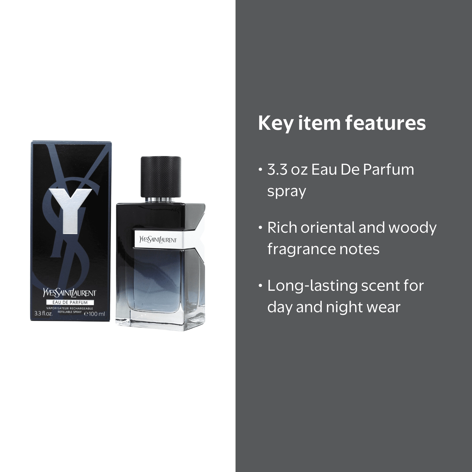 Yves Saint Laurent Men Eau De Parfum Spray 3.3 oz, Youthful Woody