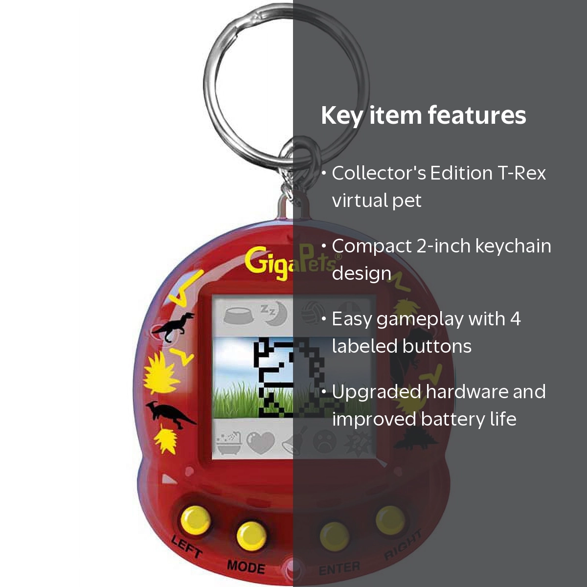 Top Secret Toys, Giga Pets T-Rex Virtual Pet, 2 in, Red - Walmart.com