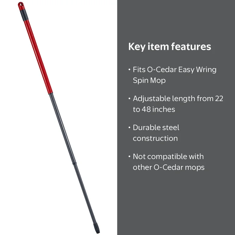 O-Cedar Easy Wring Spin Mop Extendable Replacement Handle, 1 Count