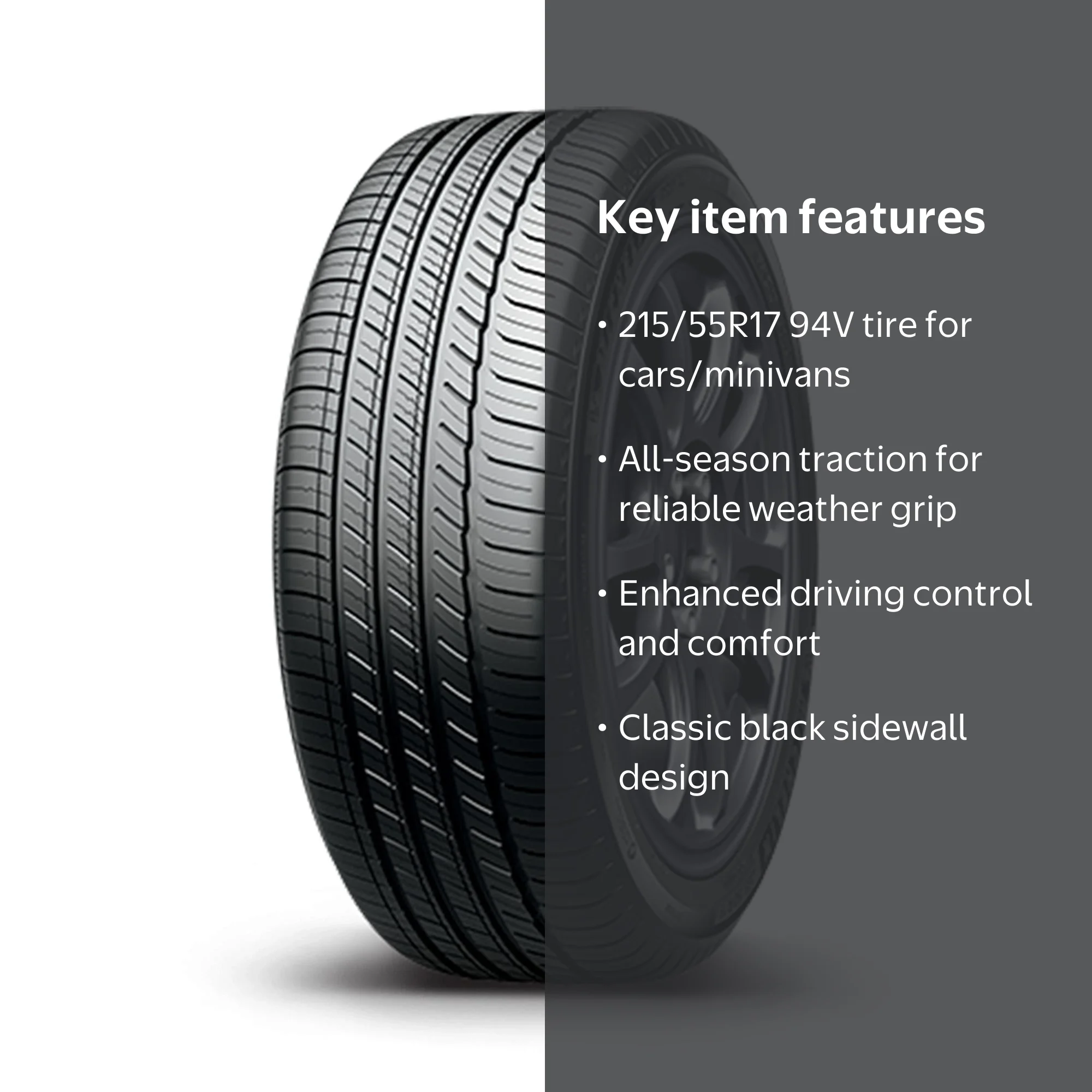 Michelin Primacy A/S 215/55R17 94V Fits: 2011-15 Chevrolet Cruze