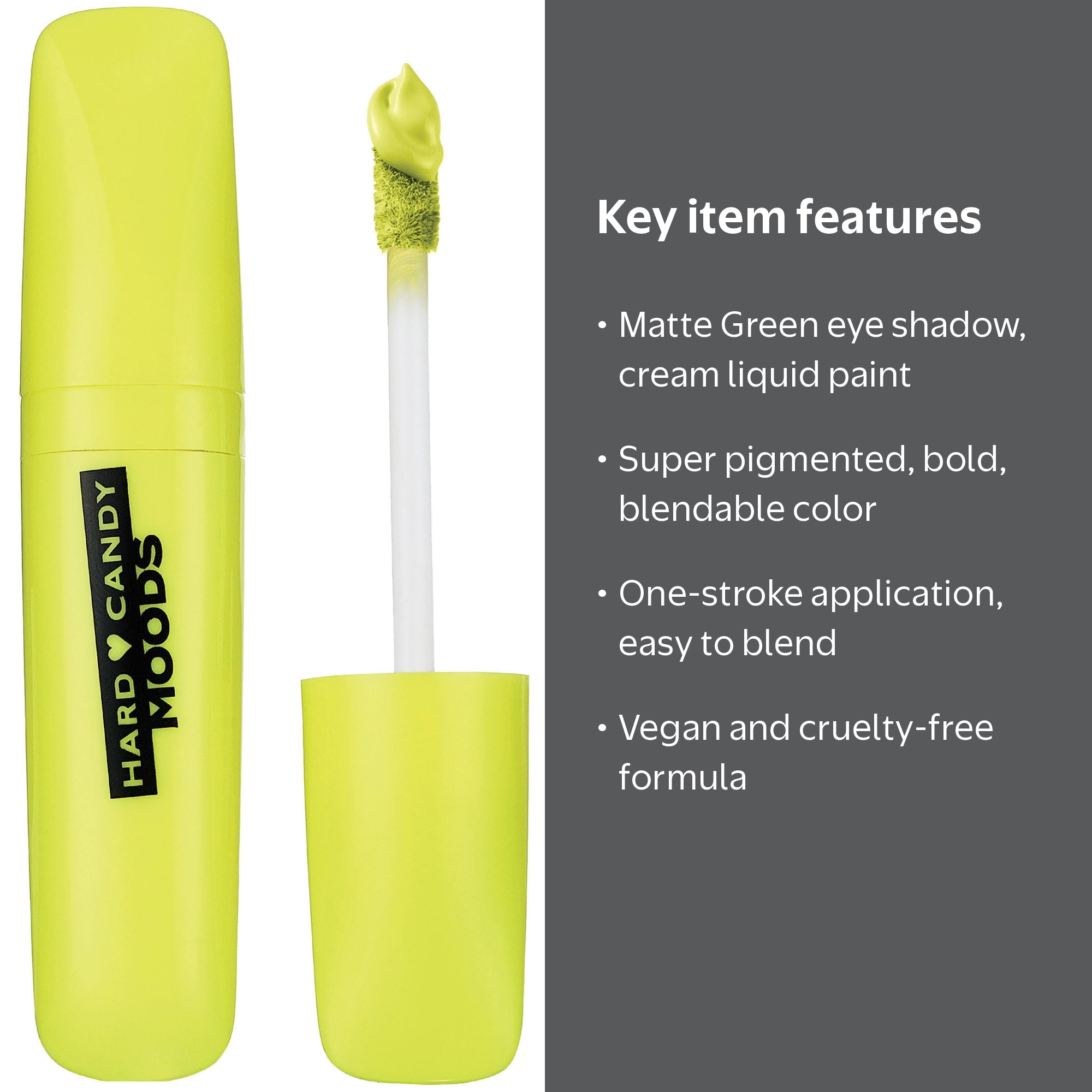 Hard Candy Moods Shadow Paint, Cream Eye Shadow, Trip, Matte Green