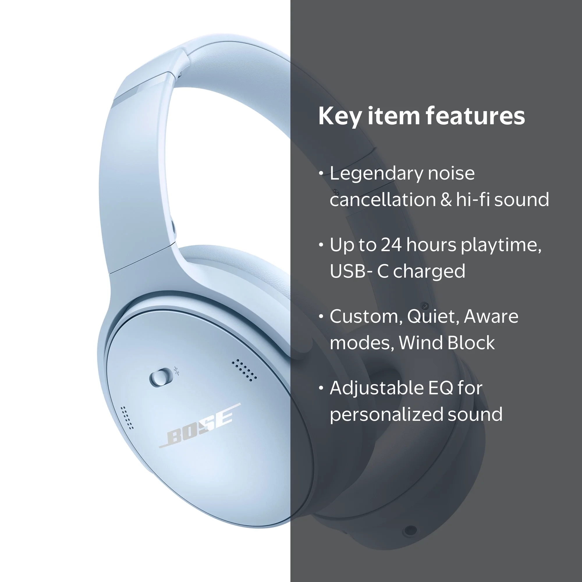Bose, Headphones, QC35 II, Bluetooth Over Ear Noise Cancelling