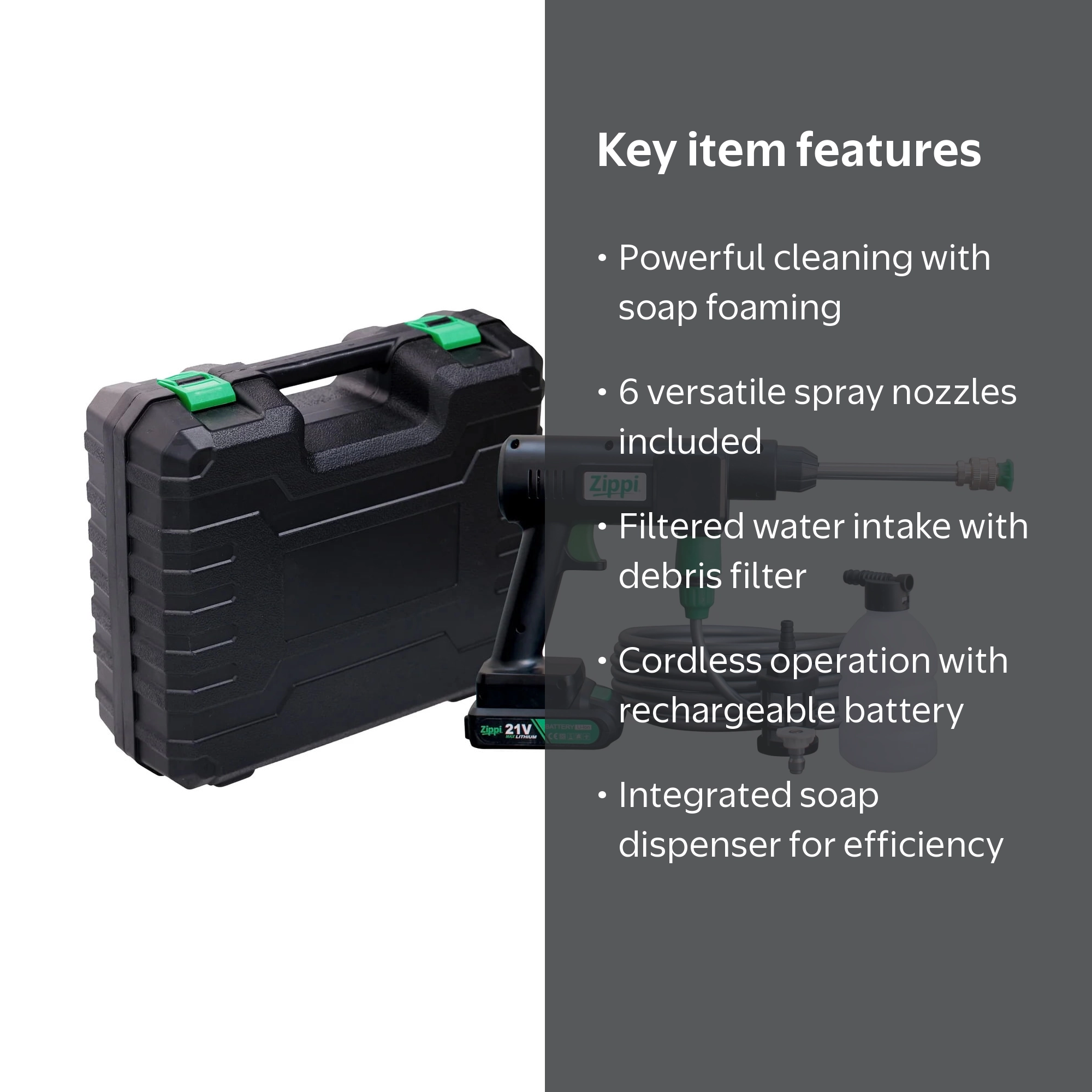 Zippi Hydro Cleaner Standard Version, with Soap Dispenser and