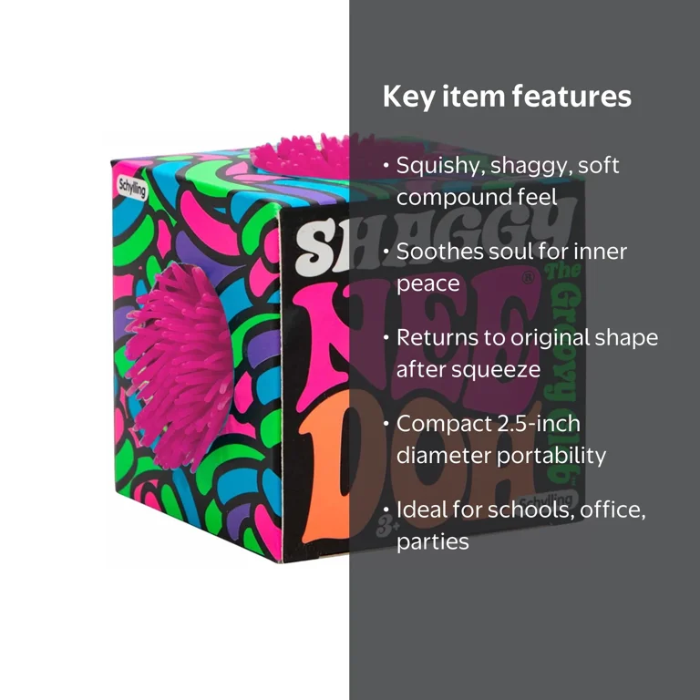 NeeDoh Shaggy PINK Small Stress Ball - Walmart.com