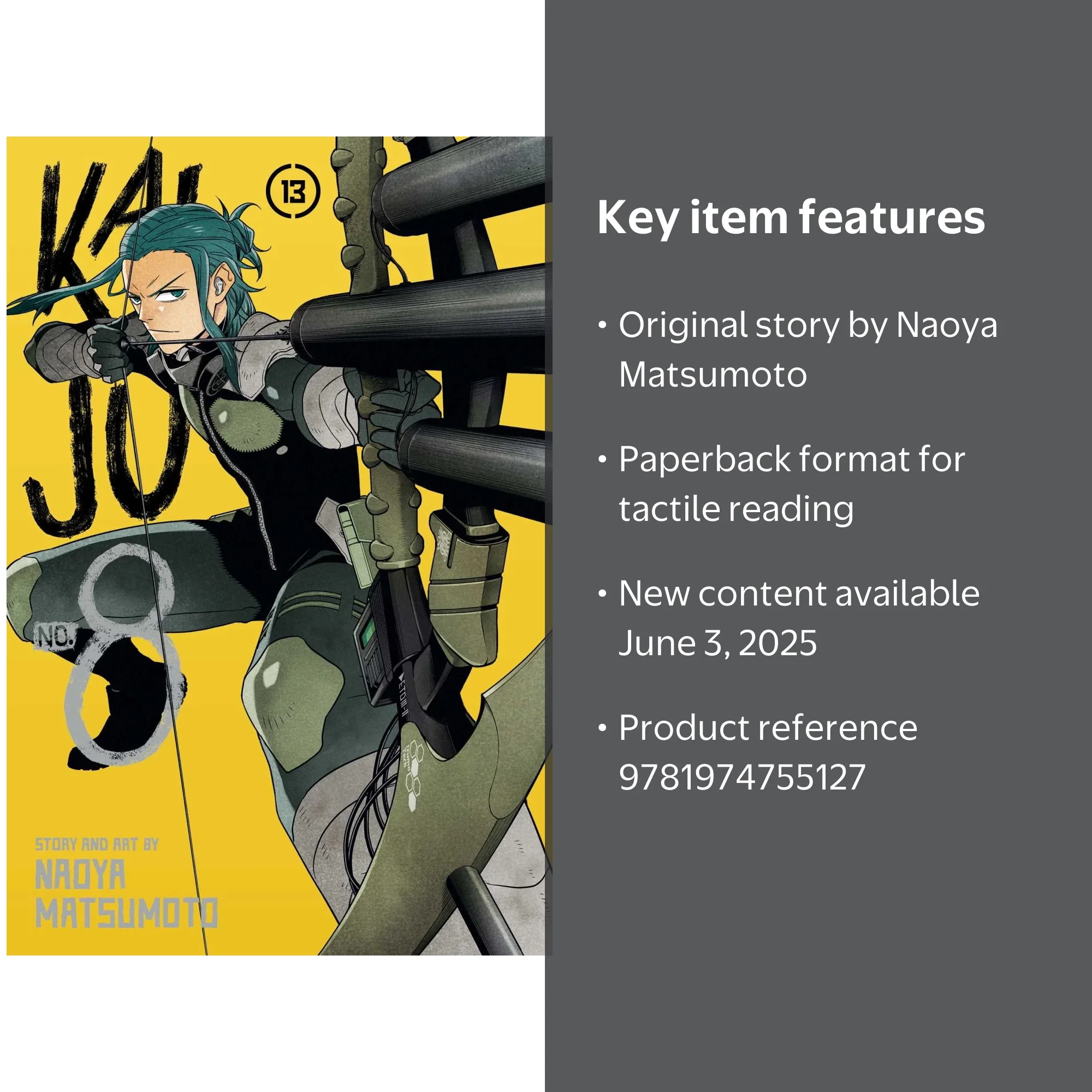 Naoya Matsumoto, Kaiju No. 8, Vol. 13, Paperback, Japanese Manga