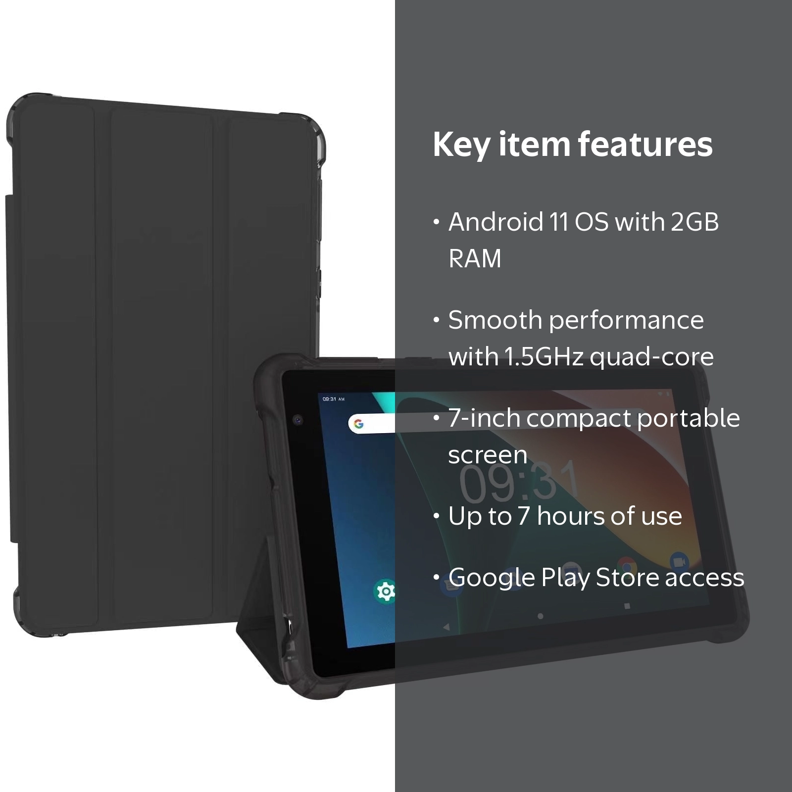 7インチタブレット4GB(2GB+2GB)RAM 32GB ROM Android11クアッドコア