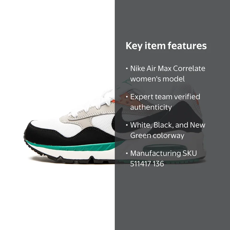 Nike, Womens Air Max Correlate, 511417 136, New Green - Walmart.com